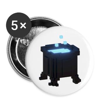 Ocean Blue Fantasy Magic Mug Metal Witch Cauldron - Buttons large 2.2''/56 mm (5-pack) - white - Front