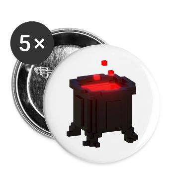 Secret Dark Gothic Witch Cauldron Red Elf T Shirt - Buttons large 2.2''/56 mm (5-pack) - white - Front