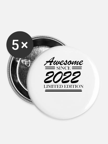 2022 - Buttons groß 56 mm (5er Pack) - Weiß
