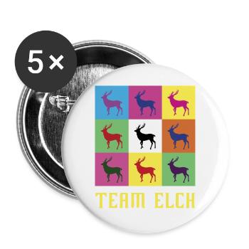 Team Elk - Buttons large 2.2''/56 mm (5-pack) - white - Front