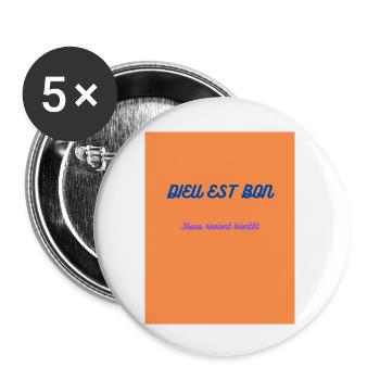le créateur - Lot de 5 grands badges (56 mm) - blanc - Devant