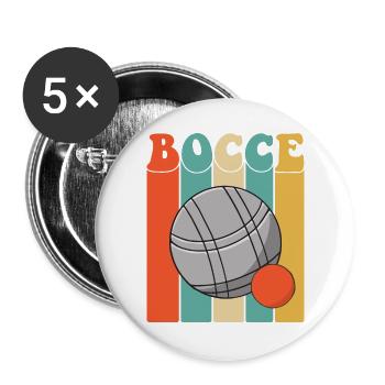Bocce Saying Bocce Ball with Jack Bocci Game Bocce - Buttons large 2.2''/56 mm (5-pack) - white - Front