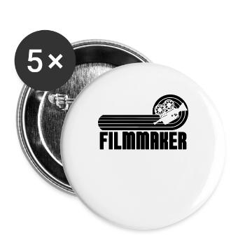 Cinéaste Rétro Cinématographie Réalisateur Cinéaste - Lot de 5 grands badges (56 mm) - blanc - Devant
