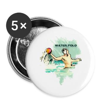 Water-polo - Les athlètes les plus coriaces - Lot de 5 grands badges (56 mm) - blanc - Devant