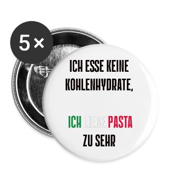 Spruch 3 - Buttons groß 56 mm (5er Pack) - Weiß - Vorne