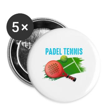 Padel Id Rather Be Playing Padel Tennis - Buttons large 2.2''/56 mm (5-pack) - white - Front