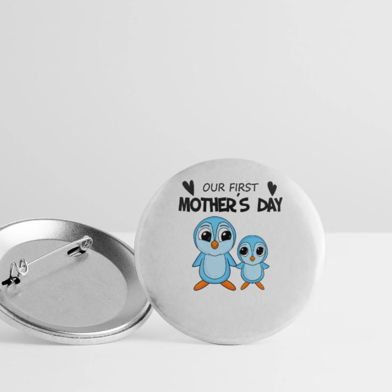 Muttertag - erster Muttertag Geschenk Buttons groß 56 mm (5er Pack)