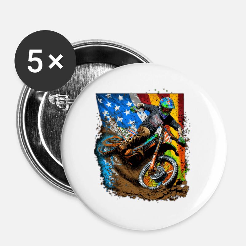 Moto X American Splash - Buttons large 2.2''/56 mm (5-pack) - white