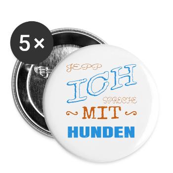 humor chihuahua lieben hundeliebhaber boxer - Buttons groß 56 mm (5er Pack) - Weiß - Vorne
