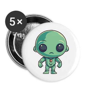 Alien - Lot de 5 grands badges (56 mm) - blanc - Devant