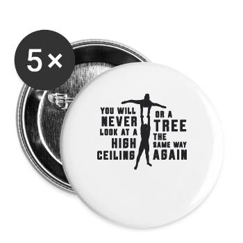Vous ne regarderez jamais la contorsion de gymnastique - Lot de 5 grands badges (56 mm) - blanc - Devant