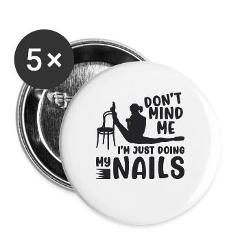 Don't Mind Me I'm Just Gymnastics Contortionist - Buttons large 2.2''/56 mm (5-pack) - white - Front