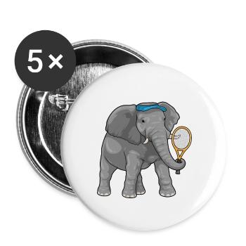 Elephant Tennis Tennis Racket - Buttons large 2.2''/56 mm (5-pack) - white - Front