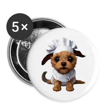 Golden Retriever Dogs Restaurateur Propriétaire de chien - Lot de 5 grands badges (56 mm) - blanc - Devant