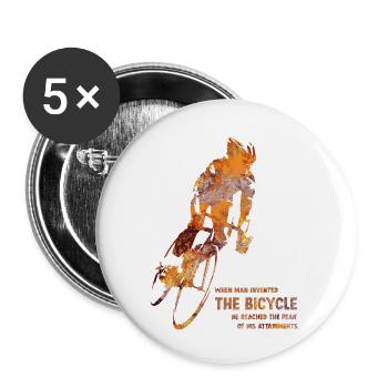 The Biker - Buttons large 2.2''/56 mm (5-pack) - white - Front
