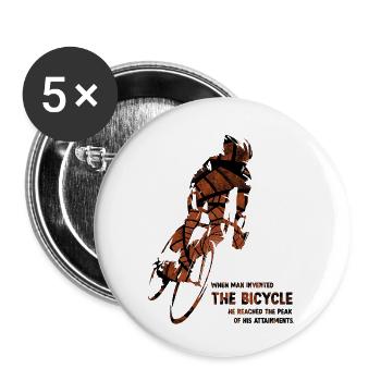 The Bicycle - Buttons large 2.2''/56 mm (5-pack) - white - Front