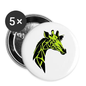 giraffe - Buttons groß 56 mm (5er Pack) - Weiß - Vorne
