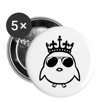 Le roi Kücken - Lot de 5 grands badges (56 mm) - blanc - Devant