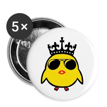 Le roi Kücken - Lot de 5 grands badges (56 mm) - blanc - Devant