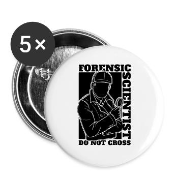 Les criminalistiques ne traversent pas les lieux du crime - Lot de 5 grands badges (56 mm) - blanc - Devant