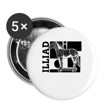 Illiad Ancient History Myth Greek Mythology Lover - Buttons large 2.2''/56 mm (5-pack) - white - Front