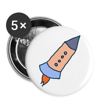 Departure into new worlds - Buttons large 2.2''/56 mm (5-pack) - white - Front