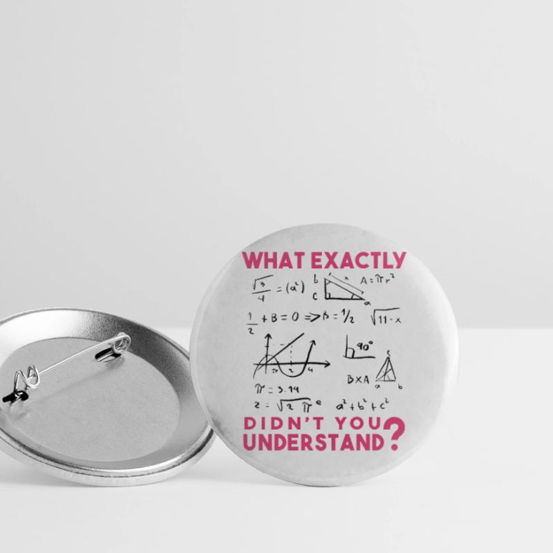 Funny Math Jokes, Physics and Math Formulas Saying Buttons large 2.2''/56 mm (5-pack)