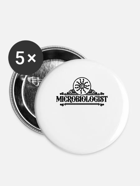 Microbiologist Biologist Science Microbiologists - Buttons groß 56 mm (5er Pack) - Weiß