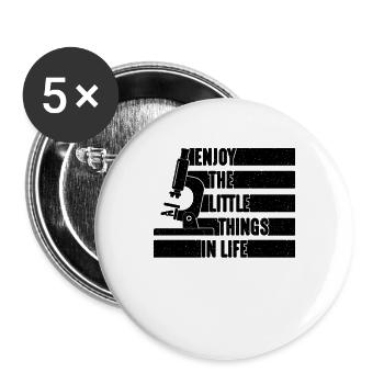 Enjoy Little Things Retro Medical Microbiologists - Buttons large 2.2''/56 mm (5-pack) - white - Front