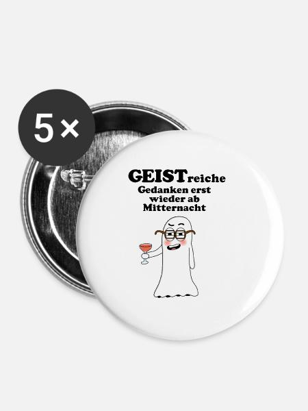 GEISTreiche Gedanken - Buttons groß 56 mm (5er Pack) - Weiß