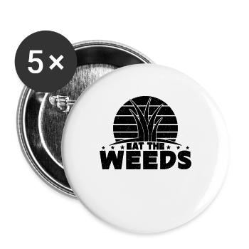 Eat The Weeds Herbalism Retro Herbal Herbalist - Buttons groß 56 mm (5er Pack) - Weiß - Vorne