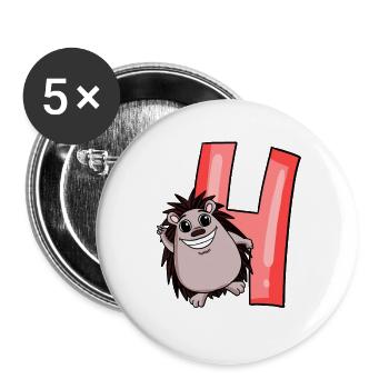 4 ans 4 ans avec motif animal - quatre - Lot de 5 grands badges (56 mm) - blanc - Devant