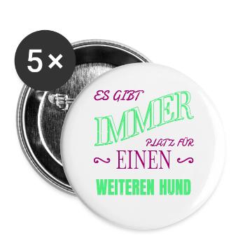 boxer hund haustier hundehalter geschenkidee - Buttons groß 56 mm (5er Pack) - Weiß - Vorne