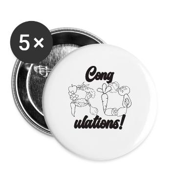 Congratulations Dietitian Nutritionist Dietitians - Buttons large 2.2''/56 mm (5-pack) - white - Front