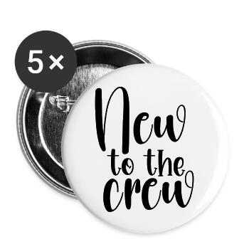 New to the Crew - Buttons large 2.2''/56 mm (5-pack) - white - Front