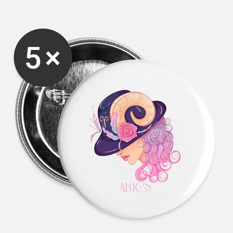 Akies - Buttons large 2.2''/56 mm (5-pack) - white