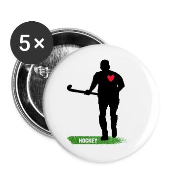 Hockey Field Hockey Hockey Player Hockey Team - Buttons large 2.2''/56 mm (5-pack) - white - Front