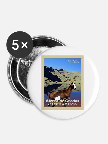 Gredos-Nationalpark - Buttons groß 56 mm (5er Pack) - Weiß