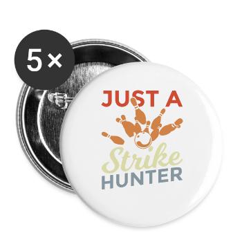 Bowling players - Buttons large 2.2''/56 mm (5-pack) - white - Front
