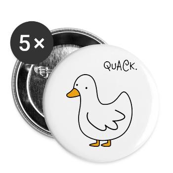 Gans - Buttons groß 56 mm (5er Pack) - Weiß - Vorne
