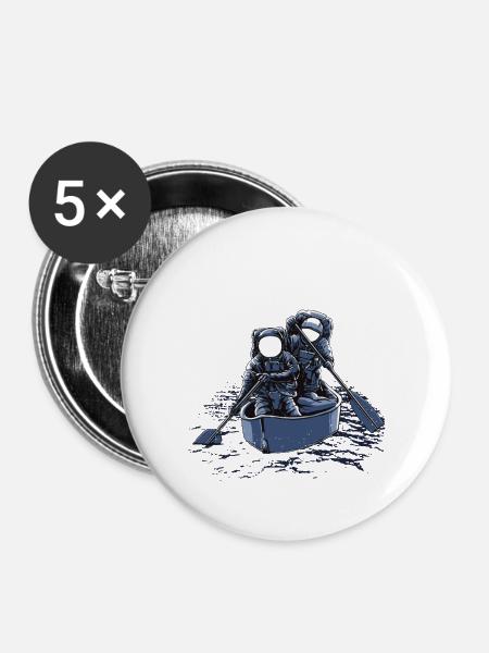 Wassersport - Buttons groß 56 mm (5er Pack) - Weiß