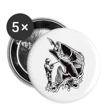 Wassersport - Buttons groß 56 mm (5er Pack) - Weiß - Vorne