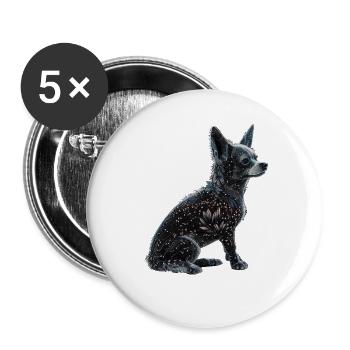 Chihuahua | Puppy Mom Funny Dog Cute Beautiful - Buttons large 2.2''/56 mm (5-pack) - white - Front
