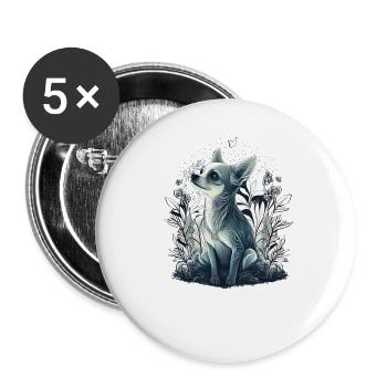 Chihuahua | Puppy Mom Funny Dog Cute Beautiful - Buttons large 2.2''/56 mm (5-pack) - white - Front