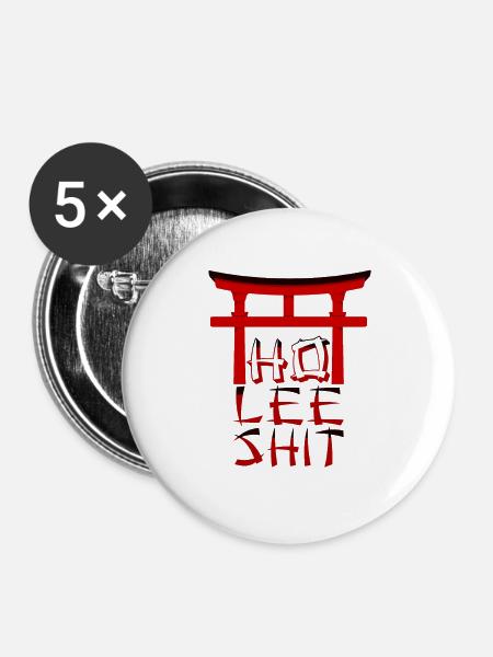 holy shit - Buttons groß 56 mm (5er Pack) - Weiß