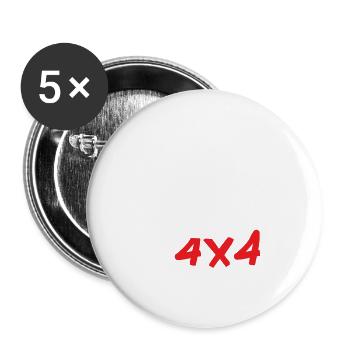 Mes Jeeps Mon Aventure - Lot de 5 grands badges (56 mm) - blanc - Devant