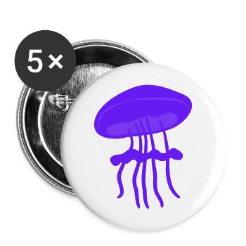 Beautiful jellyfish - Buttons large 2.2''/56 mm (5-pack) - white - Front