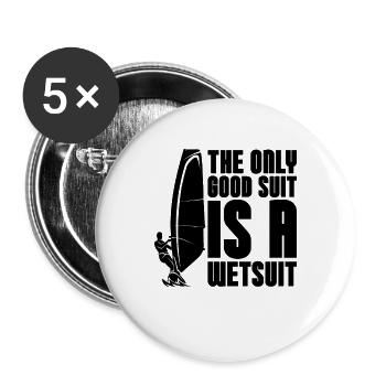 Le seul bon costume kitesurf Windsurf Lover Lover - Lot de 5 grands badges (56 mm) - blanc - Devant