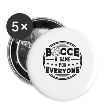 Bocce A Game For Everyone Loves Bocci Bocce Player - Buttons large 2.2''/56 mm (5-pack) - white - Front