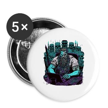 Admin Wiking programs computers - Buttons large 2.2''/56 mm (5-pack) - white - Front